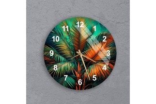 Tropical Palm Tree Wall Clock