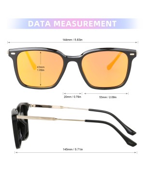 Fashion Rectangular Designer Polarized Square Sunglasses