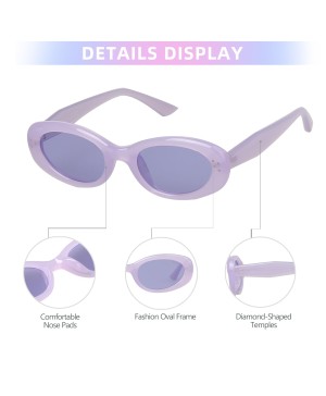 Retro Oval Sunglasses for Women