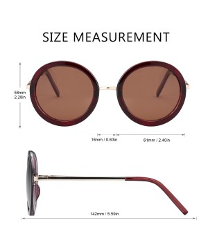 Women's Polarized Vintage Oversized Round Sunglasses