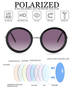 UV Protection Vintage Oversized Women's Sunglasses
