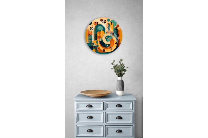 Bohemian Glass Wall Clock