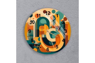 Bohemian Glass Wall Clock