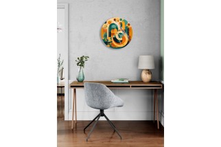 Bohemian Glass Wall Clock