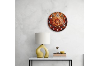 Bohemian Mandala Glass Wall Clock