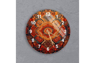Bohemian Mandala Glass Wall Clock