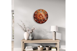 Bohemian Mandala Glass Wall Clock